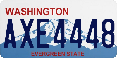 WA license plate AXE4448