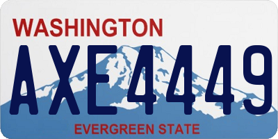 WA license plate AXE4449