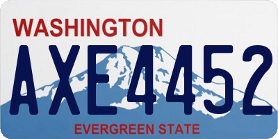 WA license plate AXE4452