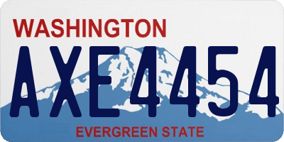 WA license plate AXE4454