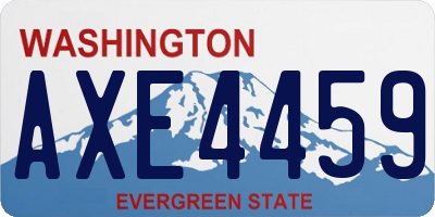 WA license plate AXE4459