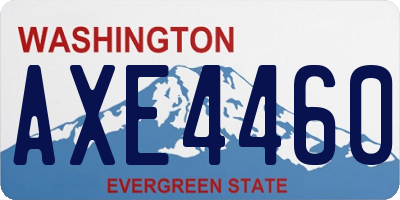 WA license plate AXE4460