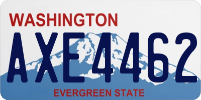 WA license plate AXE4462
