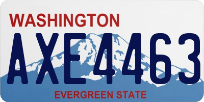 WA license plate AXE4463