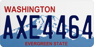 WA license plate AXE4464