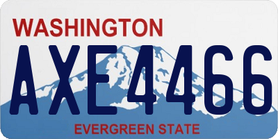 WA license plate AXE4466
