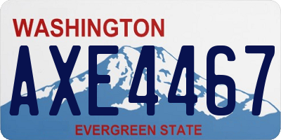 WA license plate AXE4467