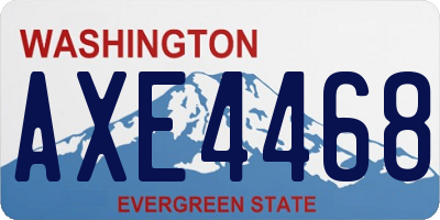 WA license plate AXE4468