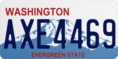 WA license plate AXE4469