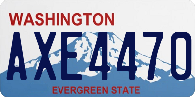 WA license plate AXE4470