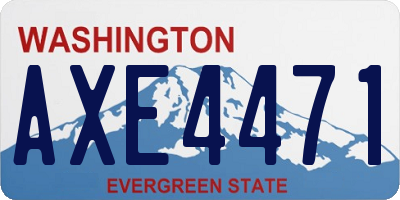 WA license plate AXE4471