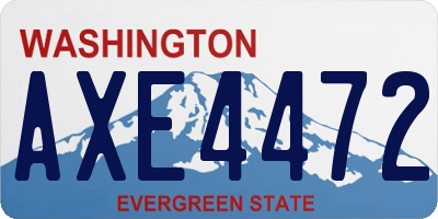 WA license plate AXE4472