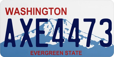 WA license plate AXE4473