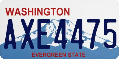 WA license plate AXE4475