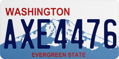 WA license plate AXE4476