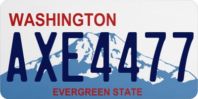 WA license plate AXE4477