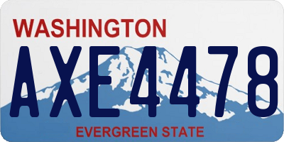 WA license plate AXE4478