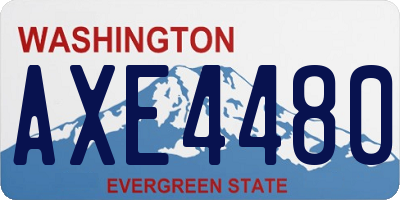 WA license plate AXE4480