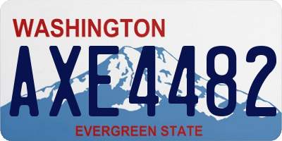 WA license plate AXE4482