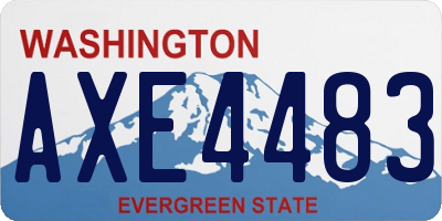 WA license plate AXE4483