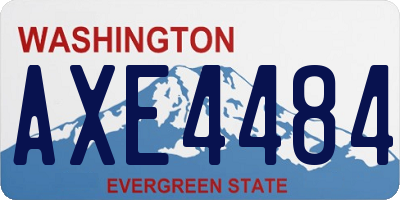 WA license plate AXE4484