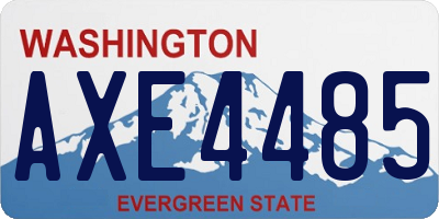WA license plate AXE4485