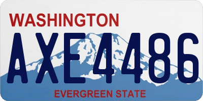 WA license plate AXE4486
