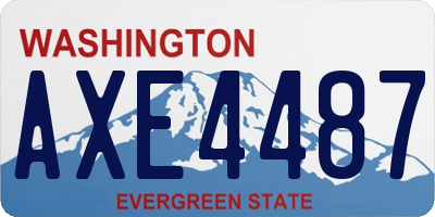 WA license plate AXE4487