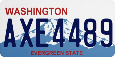 WA license plate AXE4489
