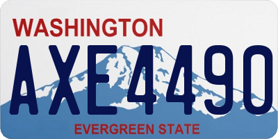 WA license plate AXE4490