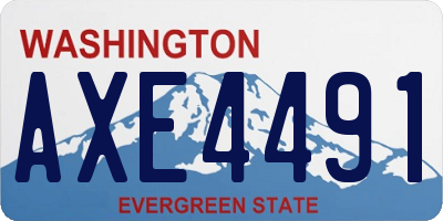WA license plate AXE4491