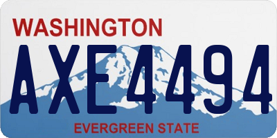 WA license plate AXE4494