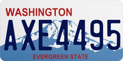 WA license plate AXE4495