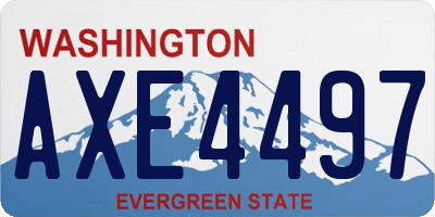 WA license plate AXE4497
