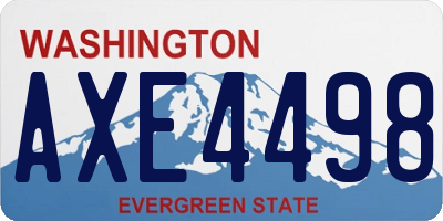 WA license plate AXE4498