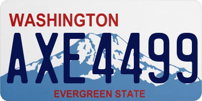WA license plate AXE4499
