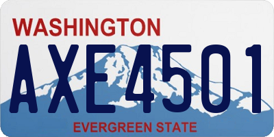 WA license plate AXE4501