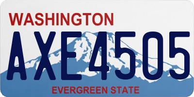 WA license plate AXE4505
