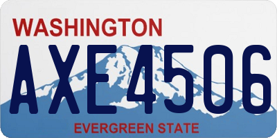 WA license plate AXE4506
