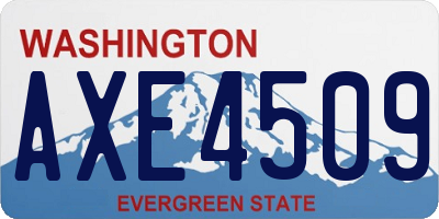 WA license plate AXE4509