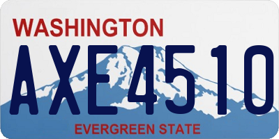 WA license plate AXE4510