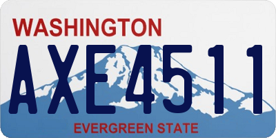 WA license plate AXE4511
