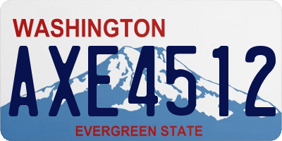 WA license plate AXE4512