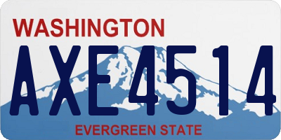 WA license plate AXE4514