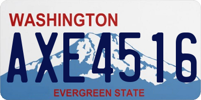 WA license plate AXE4516