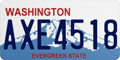 WA license plate AXE4518