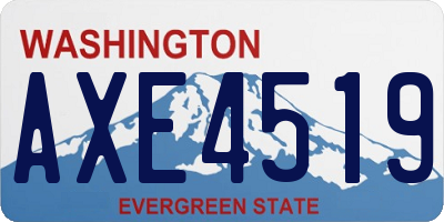 WA license plate AXE4519