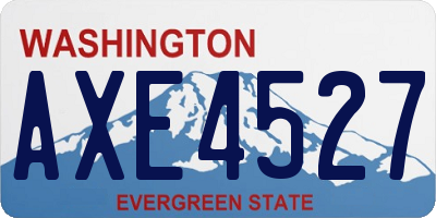 WA license plate AXE4527