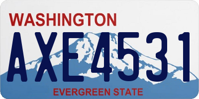 WA license plate AXE4531