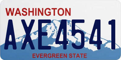WA license plate AXE4541